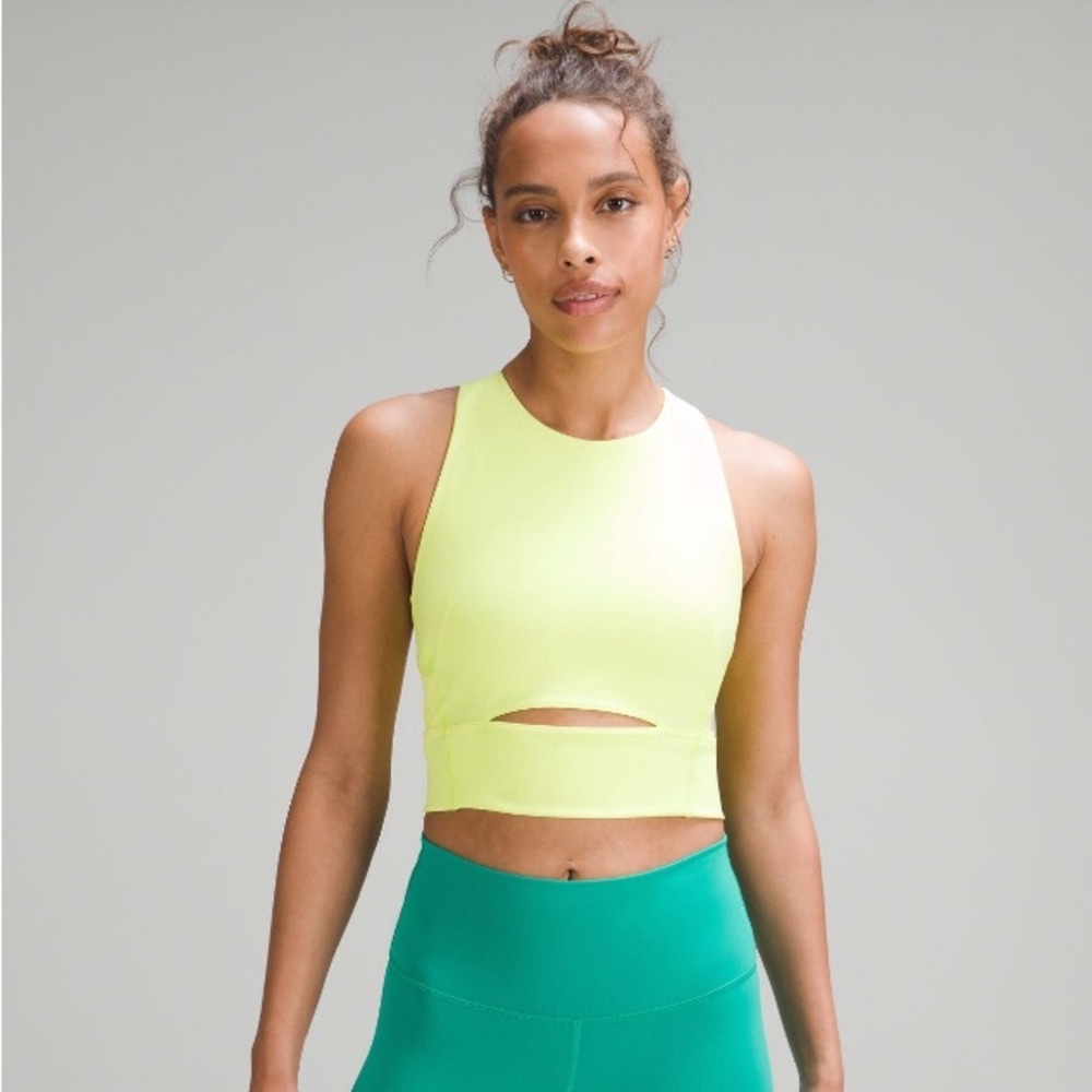 Lululemon Wunder Train Mesh Strap Tank Top - Electric Lemon - Size 6